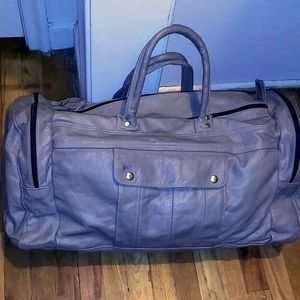 Genuine leather travel duffel